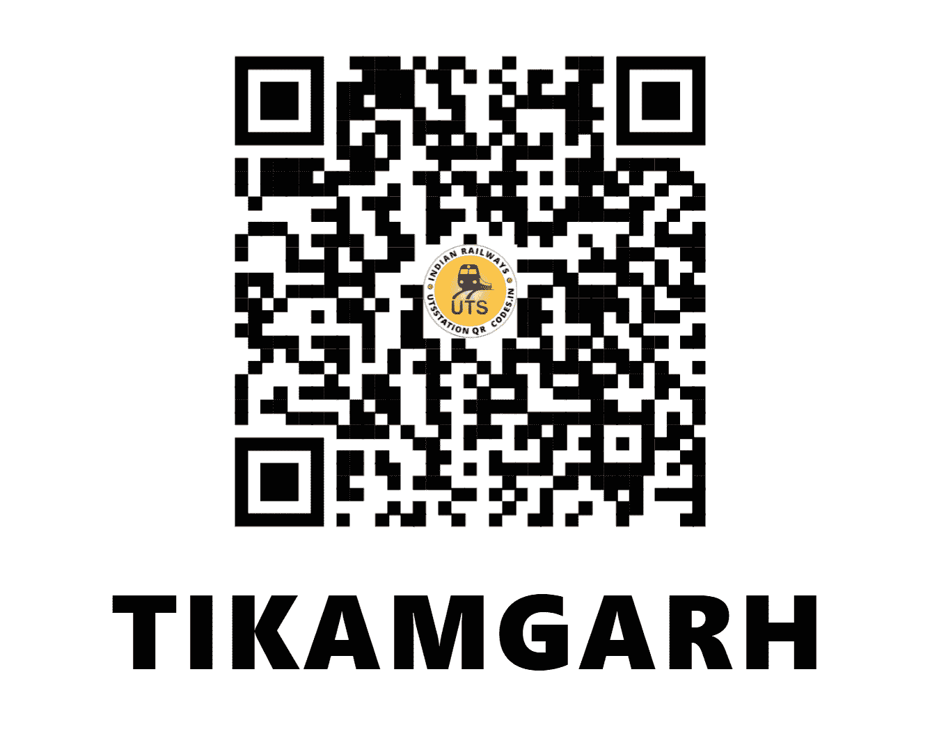 UTS QR Code for TIKAMGARH - TKMG (NC - MADHYA PRADESH)